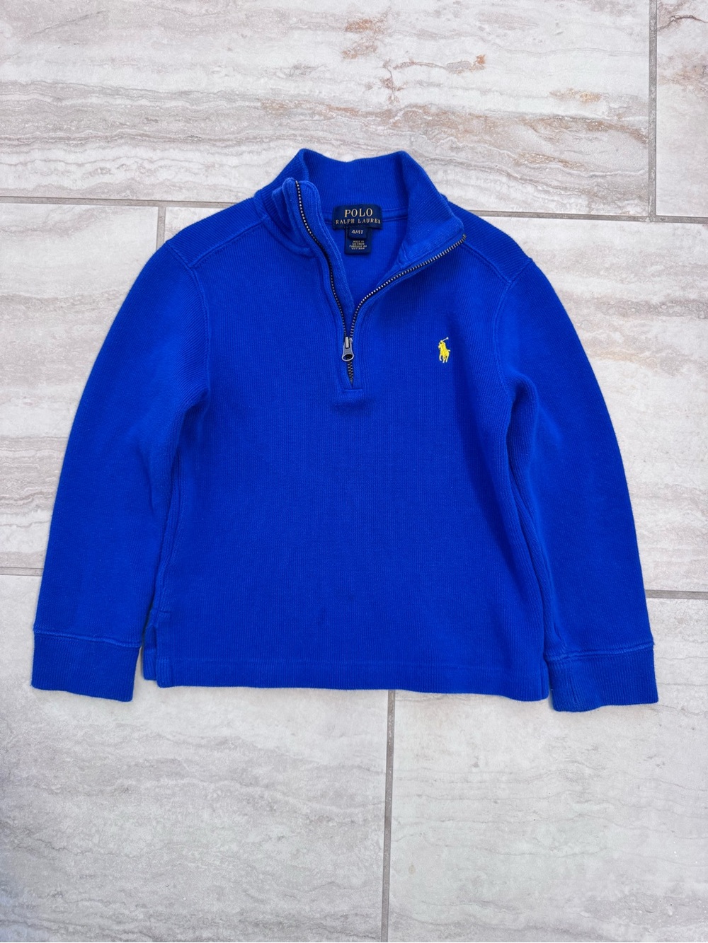 4T Polo Ralph Lauren Royal Blue Half-Zip Pullover Quarterzip